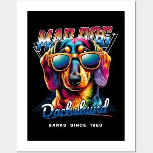 Mad Dog Dachshund Dog Posters and Art